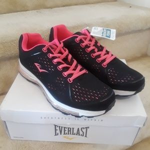 Everlast Sneakers Memory Foam: Black/Pink Size 9
